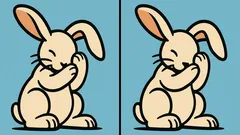 Test difícil de atención: ¿puedes encontrar 3 diferencias en la imagen del conejo en 85 segundos?
